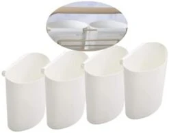 4Pcs Hanging Cup Holder,Rolling Cart Accessories,Plant Containers,Hanging Flower Pots,Space Saver,Storage Bucket,Pencil Holder,Make Up Pencil Holder Office,Kitchen Wall Organizer Decor (Black) -Brabantia Shop 21H7iEceIeS. AC