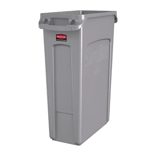 Rubbermaid Commercial Products Slim Jim Plastic Rectangular Recycling Bin With Venting Channels, 23 Gallon, Blue Recycling (FG354007BLUE) 8 Rubbermaid Commercial Products Slim Jim Plastic Rectangular Recycling Bin With Venting Channels, 23 Gallon, Blue Recycling (FG354007BLUE) - Image 8