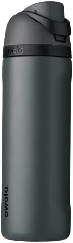 Owala FreeSip Insulated Stainless Steel Water Bottle With Straw For Sports And Travel, BPA-Free, 24-oz, Very, Very Dark 8 Owala FreeSip Insulated Stainless Steel Water Bottle With Straw For Sports And Travel, BPA-Free, 24-oz, Very, Very Dark - Image 8