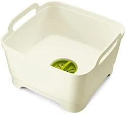 Joseph Joseph Wash & Drain Kitchen Dish Tub Wash Basin With Handles And Draining Plug, 9 Liters, Stone/Sage Green -Brabantia Shop 21itJ2kvP9L. AC