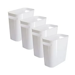 Vtopmart 4 Pack Plastic Small Trash Can, 1.5 Gallon/5.7 L Office White Bin With Built-in Handle, Slim Waste Basket For Bathroom, Bedroom, Home Office, Living Room, Kitchen -Brabantia Shop 21npn5j2zTL