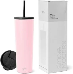 Simple Modern Insulated Tumbler With Lid And Straw | Iced Coffee Cup Reusable Stainless Steel Water Bottle Travel Mug | Gifts For Women Men Her Him | Classic Collection | 24oz | Ocean Geode -Brabantia Shop 31 fkosbpuL. AC