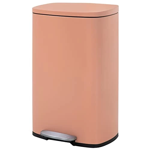 13.2 Gallon(50L) Trash Can, Fingerprint Proof Stainless Steel Kitchen Garbage Can With Removable Inner Bucket And Hinged Lids, Pedal Rubbish Bin For Home Office 10 13.2 Gallon(50L) Trash Can, Fingerprint Proof Stainless Steel Kitchen Garbage Can With Removable Inner Bucket And Hinged Lids, Pedal Rubbish Bin For Home Office - Image 10