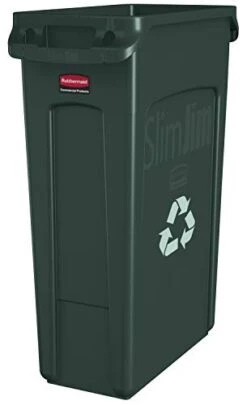 Rubbermaid Commercial Products Slim Jim Plastic Rectangular Recycling Bin With Venting Channels, 23 Gallon, Blue Recycling (FG354007BLUE) 23 Rubbermaid Commercial Products Slim Jim Plastic Rectangular Recycling Bin With Venting Channels, 23 Gallon, Blue Recycling (FG354007BLUE) -Brabantia Shop 310qDITDI9L
