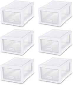 Sterilite 20518006 6 Quart/5.7 Liter Stacking Drawer, White Frame With Clear Drawer,(pack Of 6) -Brabantia Shop 311nsgqVc8L. AC