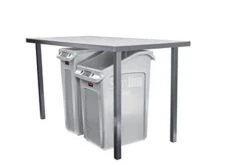 Rubbermaid Commercial Products 2026721 Slim Jim Under-Counter Trash Can With Venting Channels, 23 Gallon, Gray -Brabantia Shop 312A0LMy17L