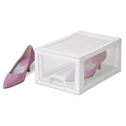 Sterilite 20518006 6 Quart/5.7 Liter Stacking Drawer, White Frame With Clear Drawer,(pack Of 6) -Brabantia Shop 313osEUniDL