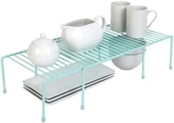 Smart Design Expandable Storage Rack - Scratch Resistant Feet - Metal Wire - Kitchen Counter, Bathroom Medicine Organizer, Dish, Plate Display Shelf, Sink Cabinet, Cupboard Riser - 16 X 32.5 - Black -Brabantia Shop 316klZKonYL. AC