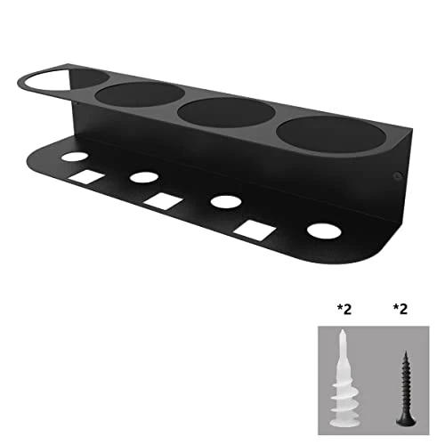 HQYing Steel Spray Bottle Holder, Storage Rack For Garage And Home, Craft Workspace Paint Bottle, Easy Install Wall Mount With Hardware (4 Bottles) 4 HQYing Steel Spray Bottle Holder, Storage Rack For Garage And Home, Craft Workspace Paint Bottle, Easy Install Wall Mount With Hardware (4 Bottles) - Image 4