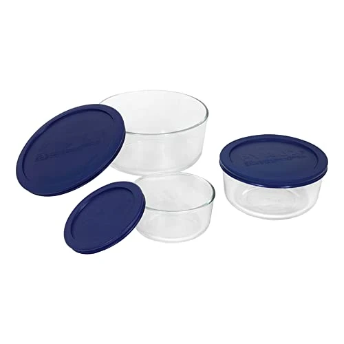 Pyrex Simply Store 6-Pc Glass Food Storage Container Set With Lid, 7-Cup, 4-Cup, & 2-Cup Round Glass Storage Containers With Lid, BPA-Free Lid, Dishwasher, Microwave And Freezer Safe 3 Pyrex Simply Store 6-Pc Glass Food Storage Container Set With Lid, 7-Cup, 4-Cup, & 2-Cup Round Glass Storage Containers With Lid, BPA-Free Lid, Dishwasher, Microwave And Freezer Safe - Image 3