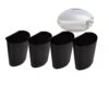 4Pcs Hanging Cup Holder,Rolling Cart Accessories,Plant Containers,Hanging Flower Pots,Space Saver,Storage Bucket,Pencil Holder,Make Up Pencil Holder Office,Kitchen Wall Organizer Decor (Black)