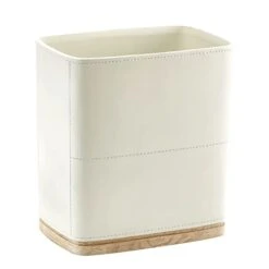 Polytree Bathroom Trash Can 1.8 Gallon(7 Liter) Small Kitchen Garbage Can,Decor Wastebasket For Bedroom Office,Resin Marble White -Brabantia Shop 31AAMB2h8nL