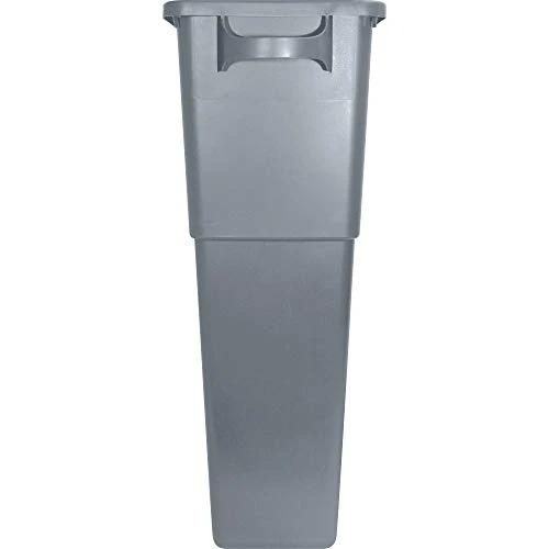 Genuine Joe GJO60465 Plastic Space Saving Waste Container, 23 Gallon Capacity, 23" Width X 30" Height X 11" Depth, Gray 2 Genuine Joe GJO60465 Plastic Space Saving Waste Container, 23 Gallon Capacity, 23" Width X 30" Height X 11" Depth, Gray - Image 2