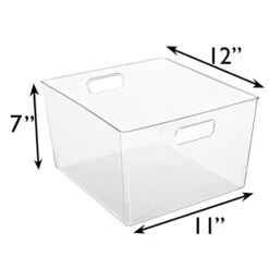 Clear Plastic Storage Bins – XL 4 Pack Perfect Kitchen Organization Or Pantry Storage – Fridge Organizer, Pantry Organization And Storage Bins, Cabinet Organizers -Brabantia Shop 31BfBZw5lAL