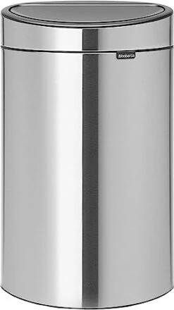 Brabantia 10.6 Gal Kitchen Touch Trash Can New (Brilliant Steel) Removable Lid, Soft-Touch Open, Garbage Can + Bags -Brabantia Shop 31BnFXcw5L