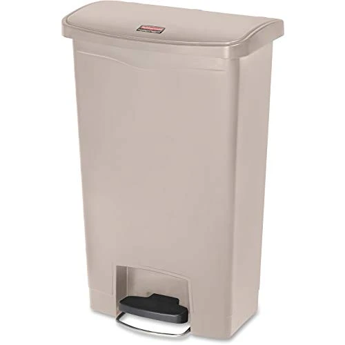 Rubbermaid Commercial Products - 1883566 Streamline Slim Step-On Plastic Trash Garbage Can, 13 Gallon, Red 14 Rubbermaid Commercial Products - 1883566 Streamline Slim Step-On Plastic Trash Garbage Can, 13 Gallon, Red - Image 14