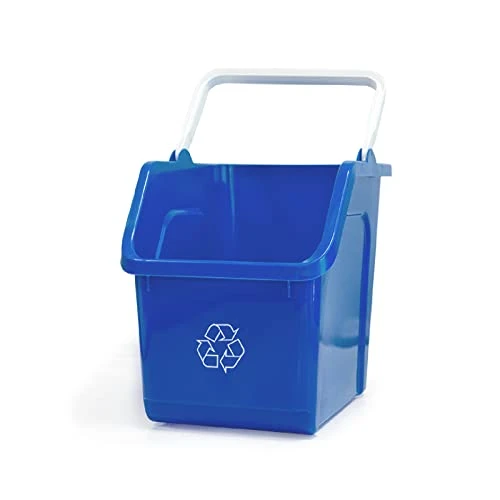 Good Natured Stackable Recycle Bin With Handle, 6 Gallon / 25 Liter - Ideal For Kitchen, Home & Indoor Use - Compact & Small Recycling Bin - Perfect For Recycling Cans, Blue Recycle Bin For Easy Trash Sorting 8 Good Natured Stackable Recycle Bin With Handle, 6 Gallon / 25 Liter - Ideal For Kitchen, Home & Indoor Use - Compact & Small Recycling Bin - Perfect For Recycling Cans, Blue Recycle Bin For Easy Trash Sorting - Image 8