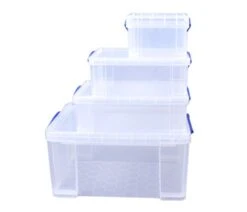 Really Useful 48 + 12 + 9 + 3 Litre Storage Box, Clear, Starter Pack -Brabantia Shop 31D4Owah5WL