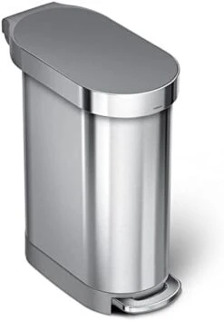 Simplehuman 45 Liter / 12 Gallon Slim Hands-Free Kitchen Step Trash Can, Brushed With Plastic Lid -Brabantia Shop 31EW vmzjmL. AC
