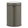 Brabantia NewIcon Wall Mounted Bin, Platinum, 3 Litre