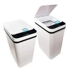 PKNOON Bathroom Trash Can Touchless 2.5 Gallon Self Sealing Trash Can Motion Sensor Trash Can Automatic Trash Cans With Lids Narrow Bedroom Garbage Bin Slim Trash Can For Bedroom Office (White) 17 PKNOON Bathroom Trash Can Touchless 2.5 Gallon Self Sealing Trash Can Motion Sensor Trash Can Automatic Trash Cans With Lids Narrow Bedroom Garbage Bin Slim Trash Can For Bedroom Office (White) -Brabantia Shop 31FSwDV8ML