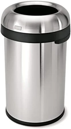 Simplehuman 50 Liter / 13.2 Gallon Slim Open Top Trash Can, Commercial Grade Heavy Gauge Brushed Stainless Steel -Brabantia Shop 31FciGfNMZL. AC