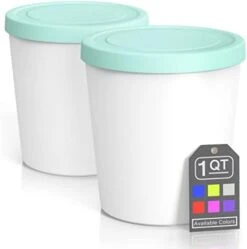 BALCI - Premium Ice Cream Containers (2 Pack - 1 Quart Each) Perfect Freezer Storage Tubs With Lids For Ice Cream, Sorbet And Gelato! - Blue -Brabantia Shop 31Fphg06ifL. AC