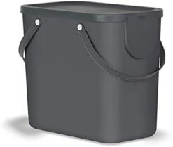 Rotho Albula Recycle Waste Bin With Lid L, Plastic (PP), Multicoloured, Blue/Anthracite, 2 X 25 Litres (2 X 40x23.5x34cm), 40 X 23.5 X 34 Cm -Brabantia Shop 31GgZt5hHnL. AC