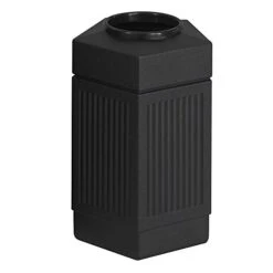 Safco Products Canmeleon Outdoor/Indoor Recessed Panel Trash/Garbage Can 9476BL; Black; Decorative Fluted Panels; 38-Gallon Capacity 24 Safco Products Canmeleon Outdoor/Indoor Recessed Panel Trash/Garbage Can 9476BL; Black; Decorative Fluted Panels; 38-Gallon Capacity -Brabantia Shop 31HF1ceVrgL