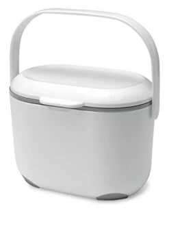 Addis 2.5 Litre Kitchen Compost Caddy, White/Grey