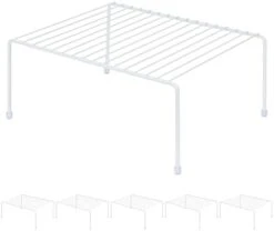 Kitchen Cabinet Storage Shelf Rack/Plastic Feet - (13.1 X 10.2 Inch) - Steel Metal - Rust Resistant Finish - Cups, Dishes, Cabinet & Pantry Organization (4, Black) -Brabantia Shop 31Hq8JtrtpL. AC