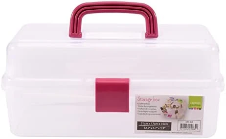 Vaessen Creative Transparent Carry Case With Lid And 16 Colourful Containers, For Cutting Dies, Photos And Other Craft Supplies, 37,50 X 30 X 13 Cm, 5 X 30 X 13 Cm 4 Vaessen Creative Transparent Carry Case With Lid And 16 Colourful Containers, For Cutting Dies, Photos And Other Craft Supplies, 37,50 X 30 X 13 Cm, 5 X 30 X 13 Cm - Image 4