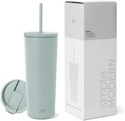 Simple Modern Insulated Tumbler With Lid And Straw | Iced Coffee Cup Reusable Stainless Steel Water Bottle Travel Mug | Gifts For Women Men Her Him | Classic Collection | 24oz | Midnight Black 22 Simple Modern Insulated Tumbler With Lid And Straw | Iced Coffee Cup Reusable Stainless Steel Water Bottle Travel Mug | Gifts For Women Men Her Him | Classic Collection | 24oz | Midnight Black -Brabantia Shop 31HxyF1H1TL. AC