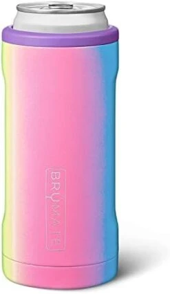 BrüMate Hopsulator Slim Can Cooler Insulated For 12oz Slim Cans | Skinny Can Coozie Insulated Stainless Steel Drink Holder For Hard Seltzer, Beer, Soda, And Energy Drinks (Glitter Mermaid) -Brabantia Shop 31Hz Z87ivL. AC