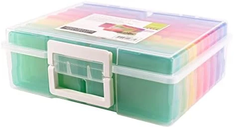 Vaessen Creative Transparent Carry Case With Lid And 16 Colourful Containers, For Cutting Dies, Photos And Other Craft Supplies, 37,50 X 30 X 13 Cm, 5 X 30 X 13 Cm 3 Vaessen Creative Transparent Carry Case With Lid And 16 Colourful Containers, For Cutting Dies, Photos And Other Craft Supplies, 37,50 X 30 X 13 Cm, 5 X 30 X 13 Cm - Image 3