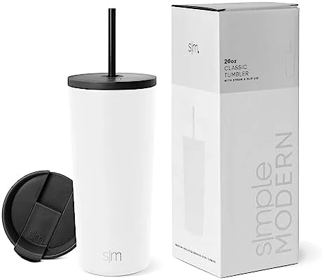 Simple Modern Insulated Tumbler With Lid And Straw | Iced Coffee Cup Reusable Stainless Steel Water Bottle Travel Mug | Gifts For Women Men Her Him | Classic Collection | 20oz | Sweet Taffy 14 Simple Modern Insulated Tumbler With Lid And Straw | Iced Coffee Cup Reusable Stainless Steel Water Bottle Travel Mug | Gifts For Women Men Her Him | Classic Collection | 20oz | Sweet Taffy - Image 14