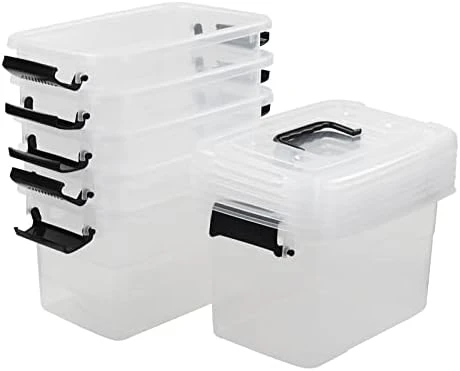 DynkoNA 6 Packs 6 Quart Clear Boxes, Plastic Small Storage Boxes With Lids 8 DynkoNA 6 Packs 6 Quart Clear Boxes, Plastic Small Storage Boxes With Lids - Image 8