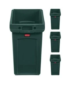 Rubbermaid Commercial Products 2026721 Slim Jim Under-Counter Trash Can With Venting Channels, 23 Gallon, Gray -Brabantia Shop 31KGCgflHXL