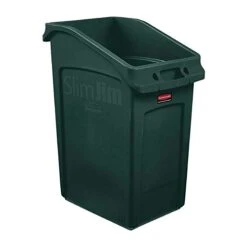 Rubbermaid Commercial Products 2026721 Slim Jim Under-Counter Trash Can With Venting Channels, 23 Gallon, Gray -Brabantia Shop 31LPNYtvbL