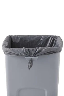 Rubbermaid Commercial Products Untouchable Square Trash/Garbage Container With Lid, 23-Gallon, Gray, Wastebasket For Outdoor/Restaurant/School/Kitchen -Brabantia Shop 31Le2RluwkL