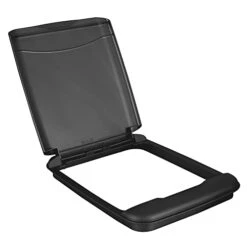 Rev-A-Shelf RV-35-LID-18-1 35 Quart Polymer Trash Waste Container Garbage Can Replacement Lid For Kitchen Sliding Cabinet Base, Black (Lid Only)