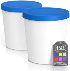 BALCI - Premium Ice Cream Containers (2 Pack - 1 Quart Each) Perfect Freezer Storage Tubs With Lids For Ice Cream, Sorbet And Gelato! - Blue -Brabantia Shop 31NjXX5j1VL. AC
