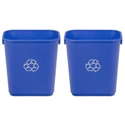 AmazonCommercial 10 Gallon Rectangular Commercial Office Wastebasket, W/ Recycle Logo, 1-Pack, Blue 25 AmazonCommercial 10 Gallon Rectangular Commercial Office Wastebasket, W/ Recycle Logo, 1-Pack, Blue -Brabantia Shop 31O527WOr0L
