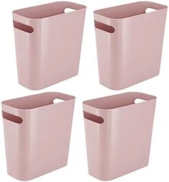 Vtopmart 4 Pack Plastic Small Trash Can, 1.5 Gallon/5.7 L Office White Bin With Built-in Handle, Slim Waste Basket For Bathroom, Bedroom, Home Office, Living Room, Kitchen -Brabantia Shop 31OJFyE99YL. AC