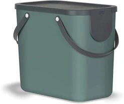 Rotho Albula Recycle Waste Bin With Lid L, Plastic (PP), Multicoloured, Blue/Anthracite, 2 X 25 Litres (2 X 40x23.5x34cm), 40 X 23.5 X 34 Cm -Brabantia Shop 31OPUgWtDLL. AC