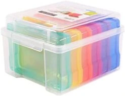Vaessen Creative Transparent Carry Case With Lid And 16 Colourful Containers, For Cutting Dies, Photos And Other Craft Supplies, 37,50 X 30 X 13 Cm, 5 X 30 X 13 Cm 13 Vaessen Creative Transparent Carry Case With Lid And 16 Colourful Containers, For Cutting Dies, Photos And Other Craft Supplies, 37,50 X 30 X 13 Cm, 5 X 30 X 13 Cm -Brabantia Shop 31OoC6PdZCL. AC