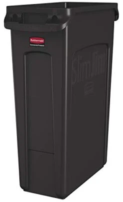 Rubbermaid Commercial Products Slim Jim Plastic Rectangular Recycling Bin With Venting Channels, 23 Gallon, Blue Recycling (FG354007BLUE) 24 Rubbermaid Commercial Products Slim Jim Plastic Rectangular Recycling Bin With Venting Channels, 23 Gallon, Blue Recycling (FG354007BLUE) -Brabantia Shop 31P2fVYSoyL
