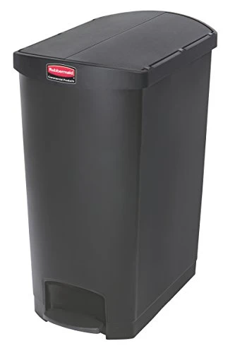 Rubbermaid Commercial Products - 1883566 Streamline Slim Step-On Plastic Trash Garbage Can, 13 Gallon, Red 7 Rubbermaid Commercial Products - 1883566 Streamline Slim Step-On Plastic Trash Garbage Can, 13 Gallon, Red - Image 7