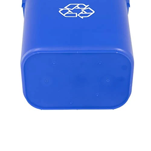 AmazonCommercial 10 Gallon Rectangular Commercial Office Wastebasket, W/ Recycle Logo, 1-Pack, Blue 5 AmazonCommercial 10 Gallon Rectangular Commercial Office Wastebasket, W/ Recycle Logo, 1-Pack, Blue - Image 5