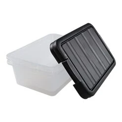 Tyminin Medium Storage Bin With Lid, 14 Quart Plastic Stackable Container Box, 2 Pack -Brabantia Shop 31QKs23Kw7L